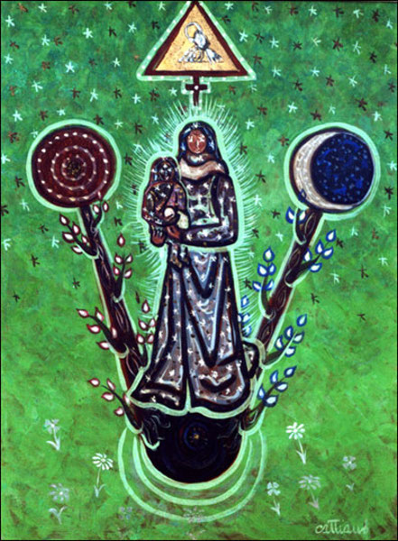 1. « La Vierge germinante dans la splendeur du vert », peinture de Louis Cattiaux.